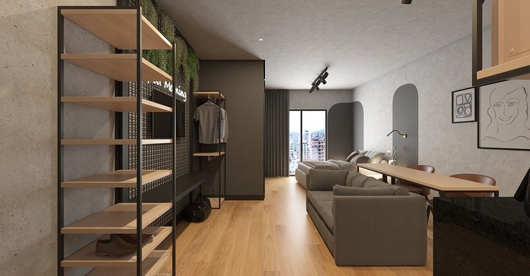 Studio Premium com Self Check In e Wi Fi Rápido