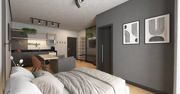 Studio Premium com Self Check In e Wi Fi Rápido
